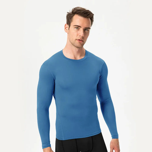 Men's Fitness Running Long Sleeve T-shirt Hoozim Style