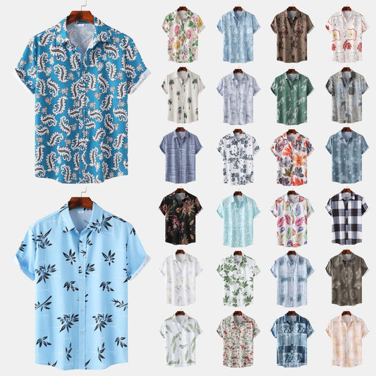 Men’s Floral Beach Shirt Hoozim Style