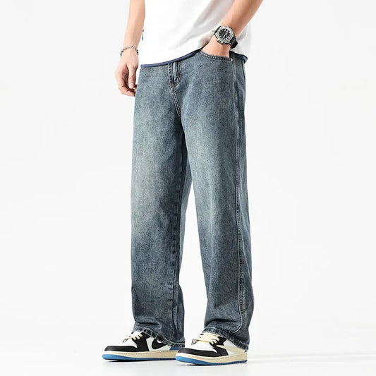 Men's Loose And Simple Jeans Hoozim Style