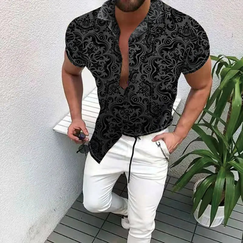 Men's Printed Top Hoozim Style