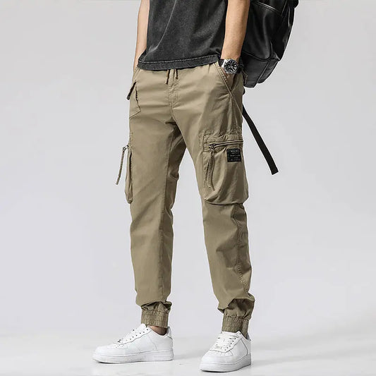 Men's Pure Cotton Multi-pocket Pants Hoozim Style