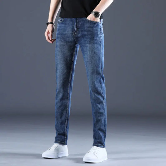 Men's Straight Slim Stretch Denim Pants Hoozim Style