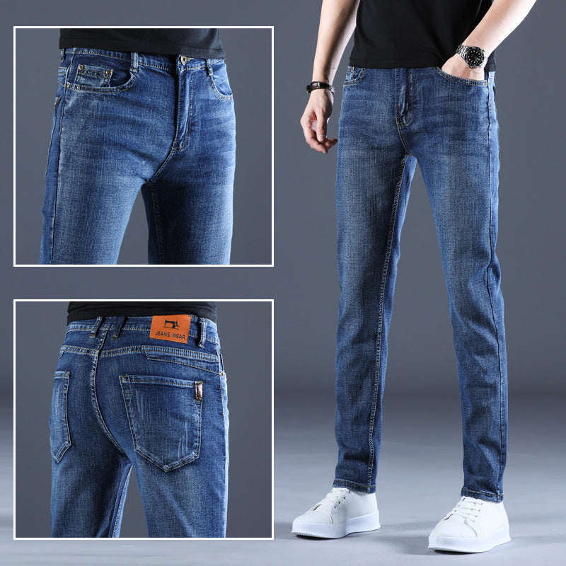 Men's Straight Slim Stretch Denim Pants