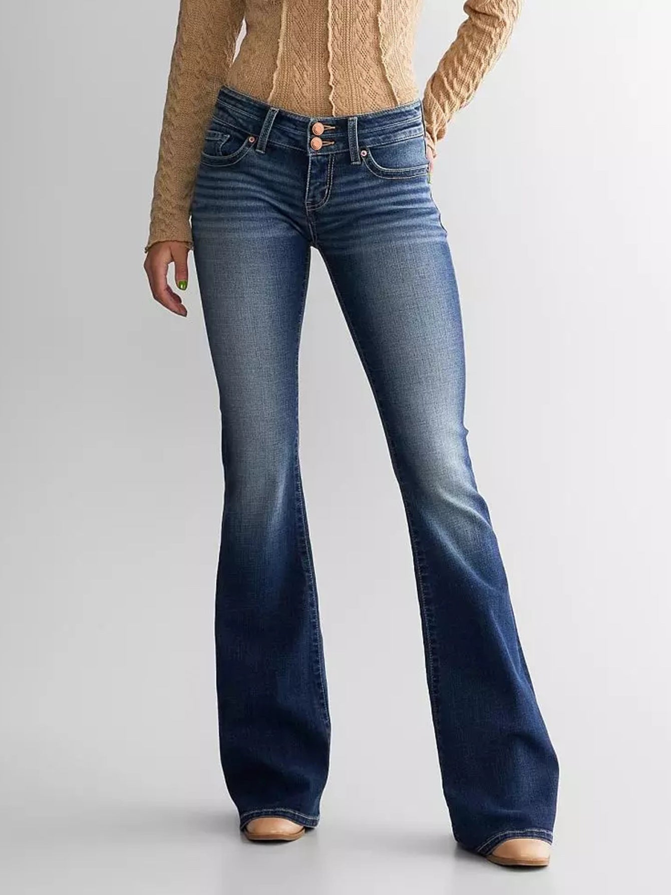 Ladies Retro Flared Jeans