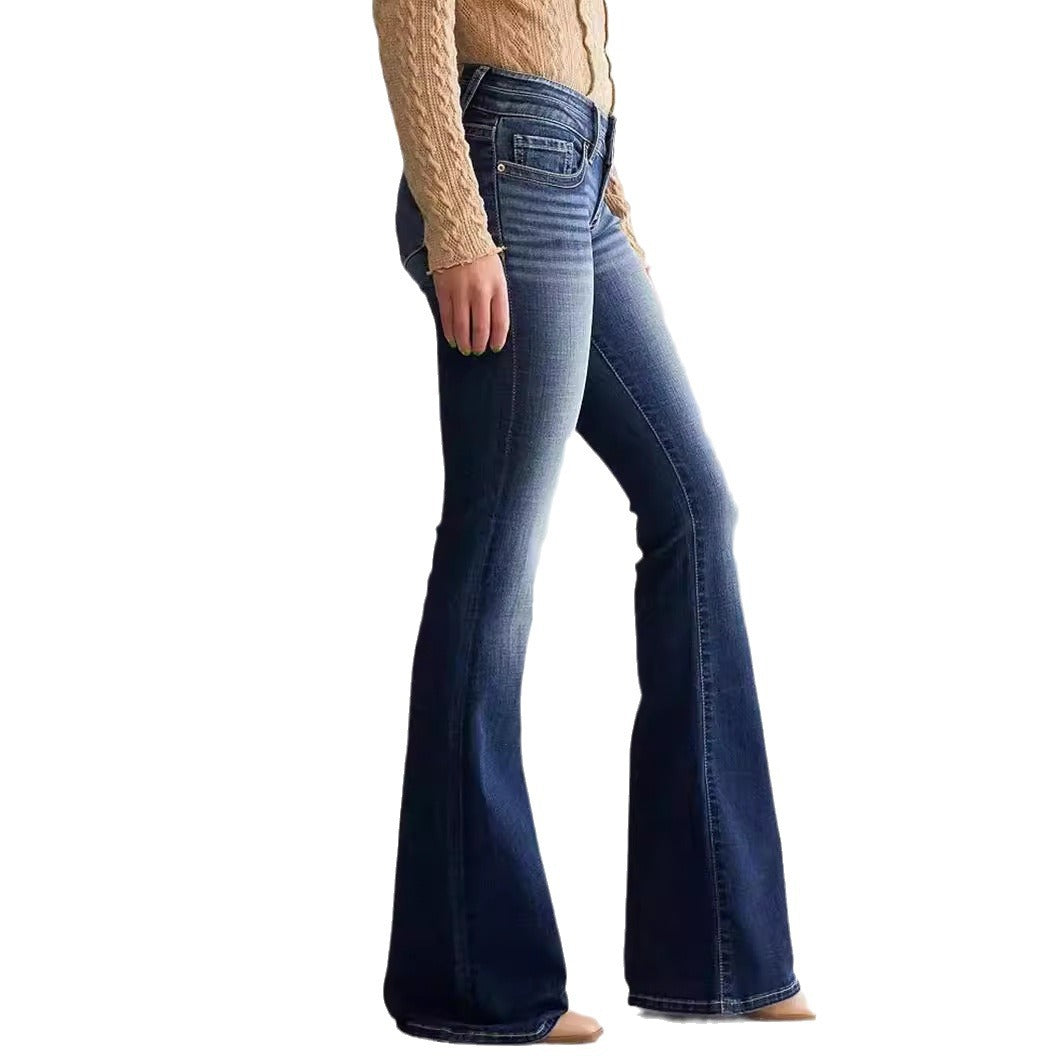 Ladies Retro Flared Jeans