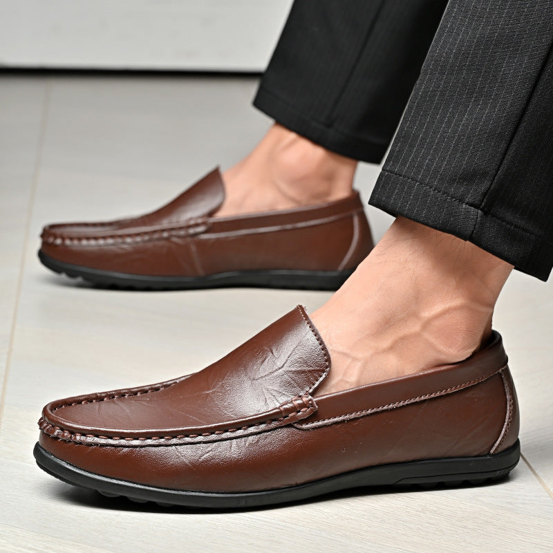 Men's Casual Slide Leather Shoes