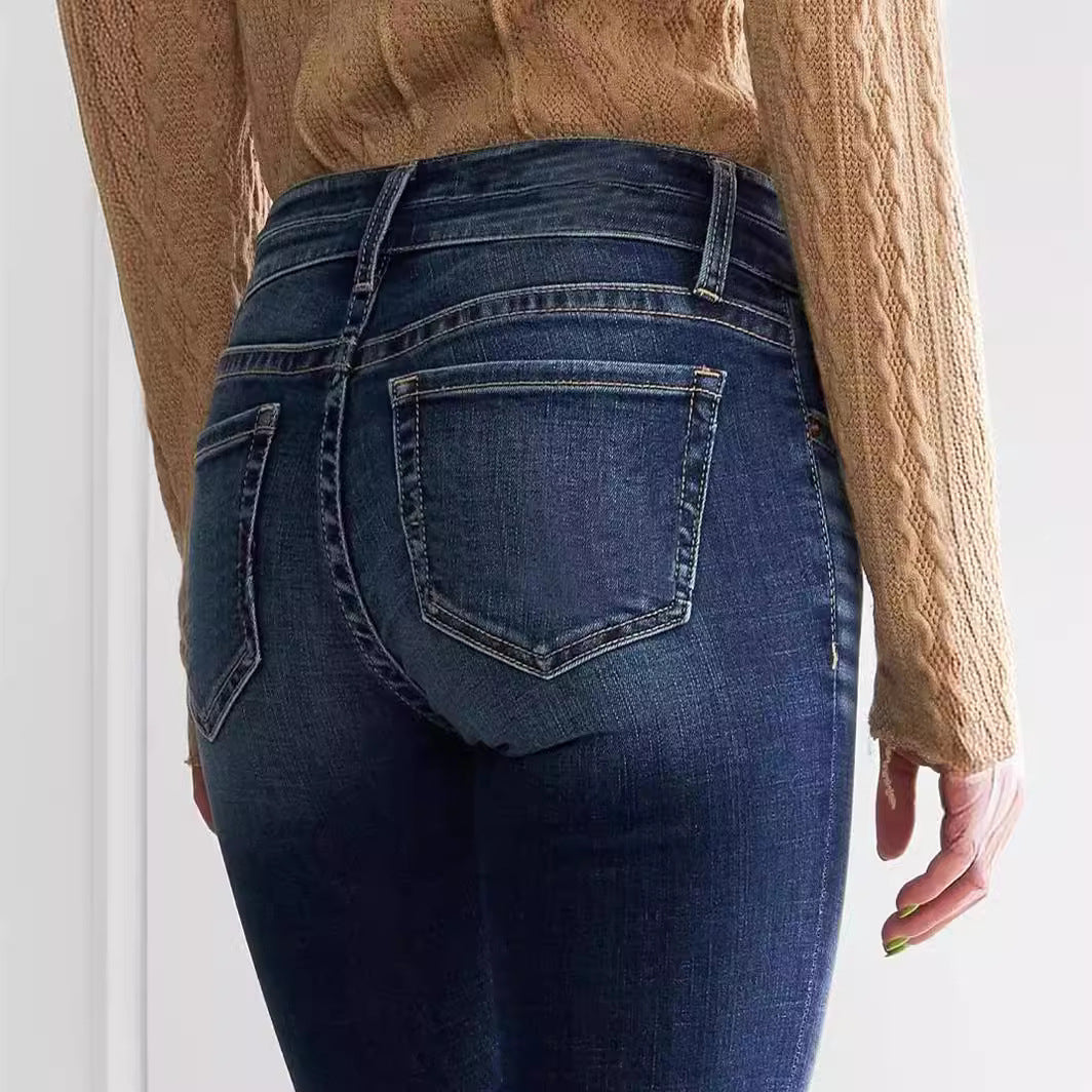 Ladies Retro Flared Jeans