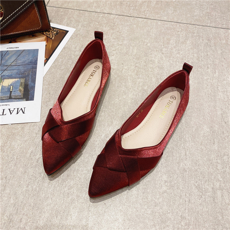 Women's Red Soft Bottom Shoes