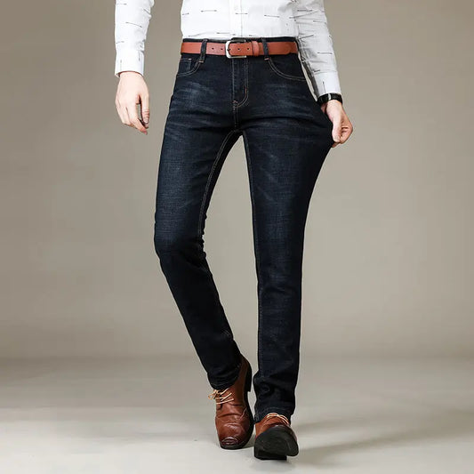 Slim Fit Elastic Straight Jeans Hoozim Style