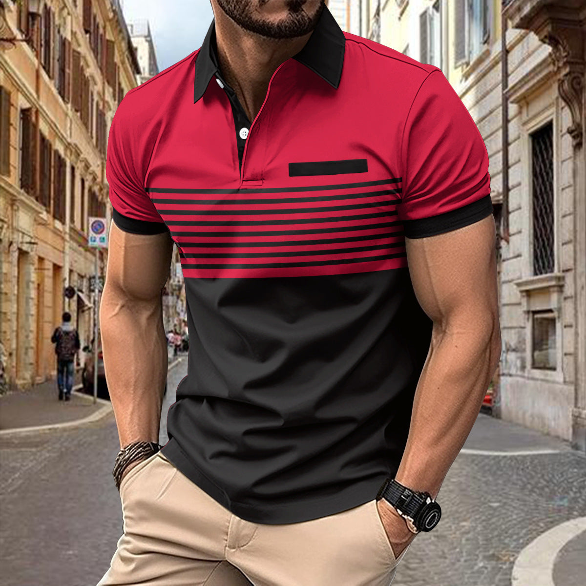 Men's Casual Striped Shirt