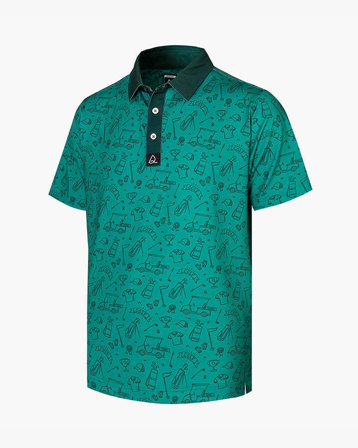 Men's Printed Short Sleeve Polo