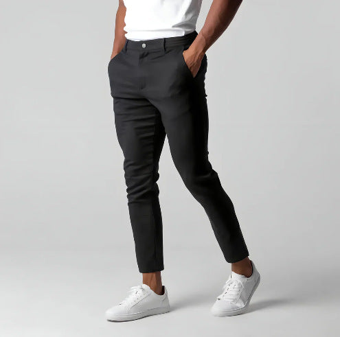 Men Slim Straight Pants