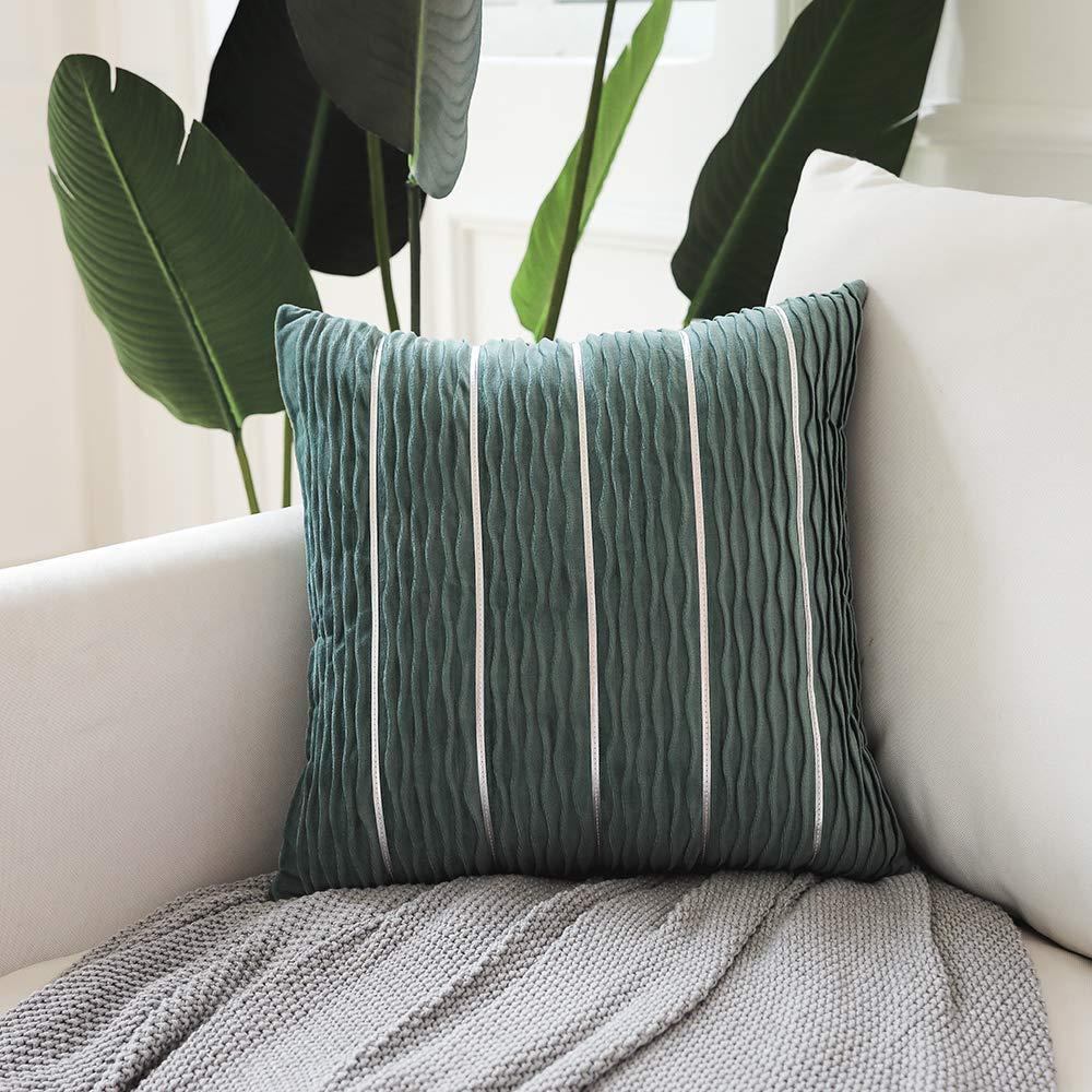 Velvet Striped Sofa Cushion Cover