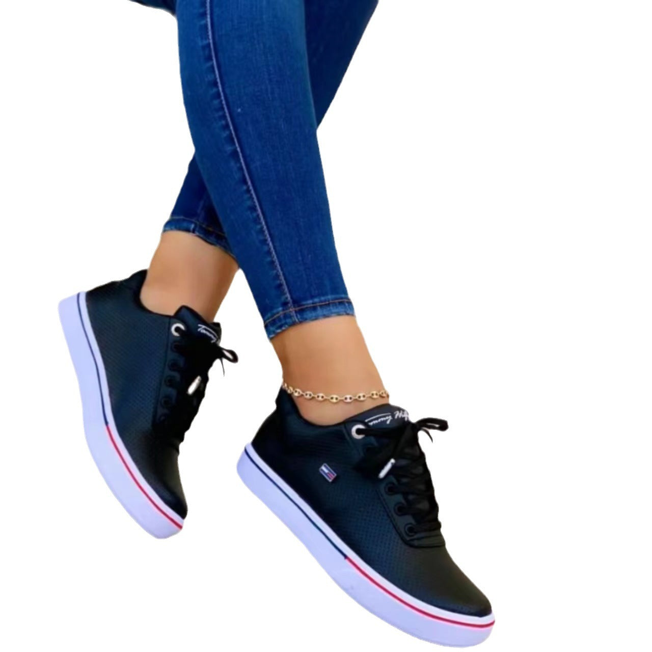 Lace Up Casual Women's Flat Sneakers