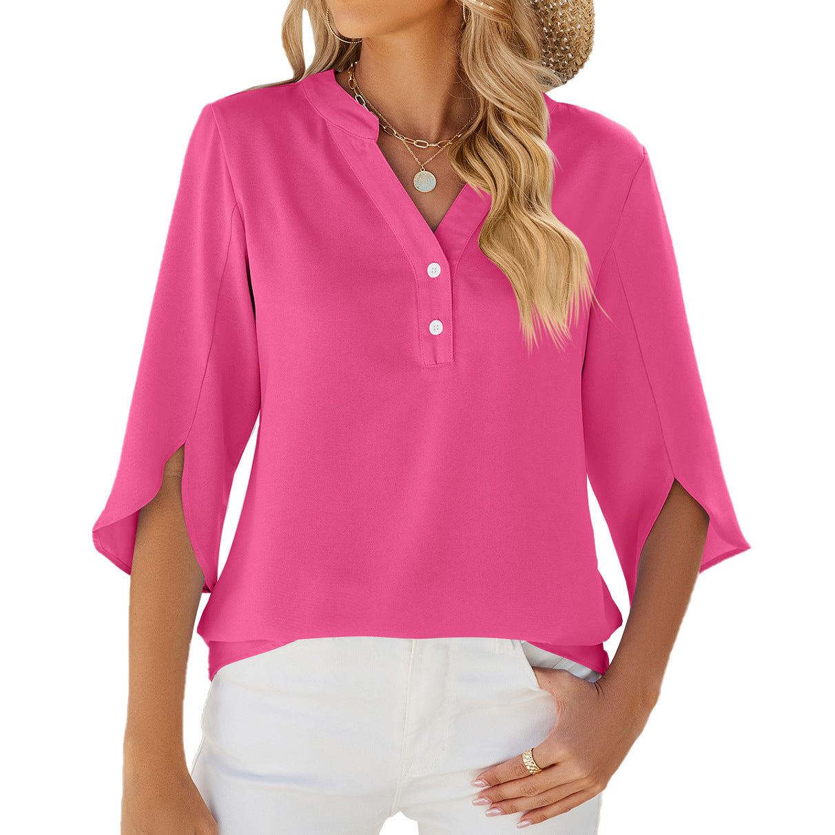 Simple Chiffon Shirt – Solid Colors