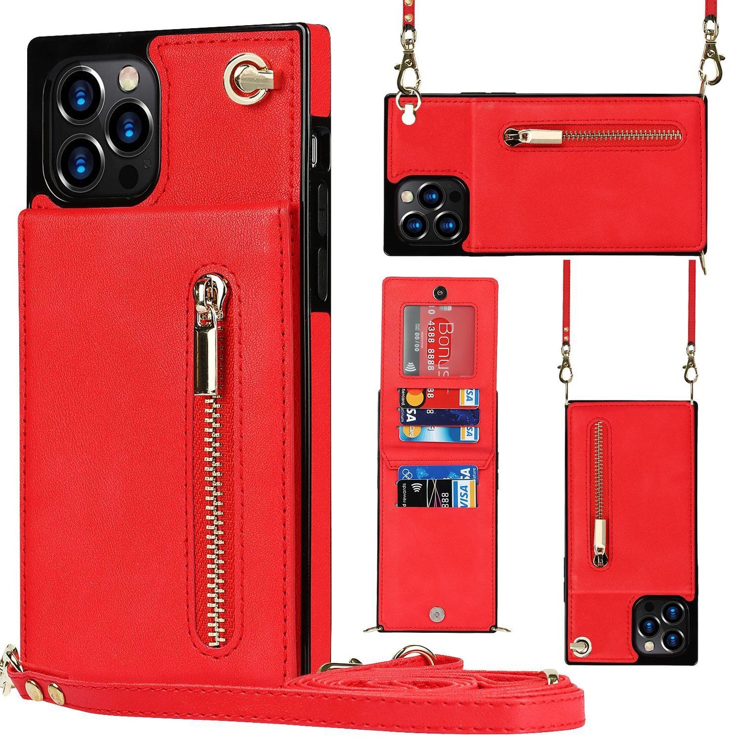 Zipper Crossbody Phone Case hoozimstyle.com