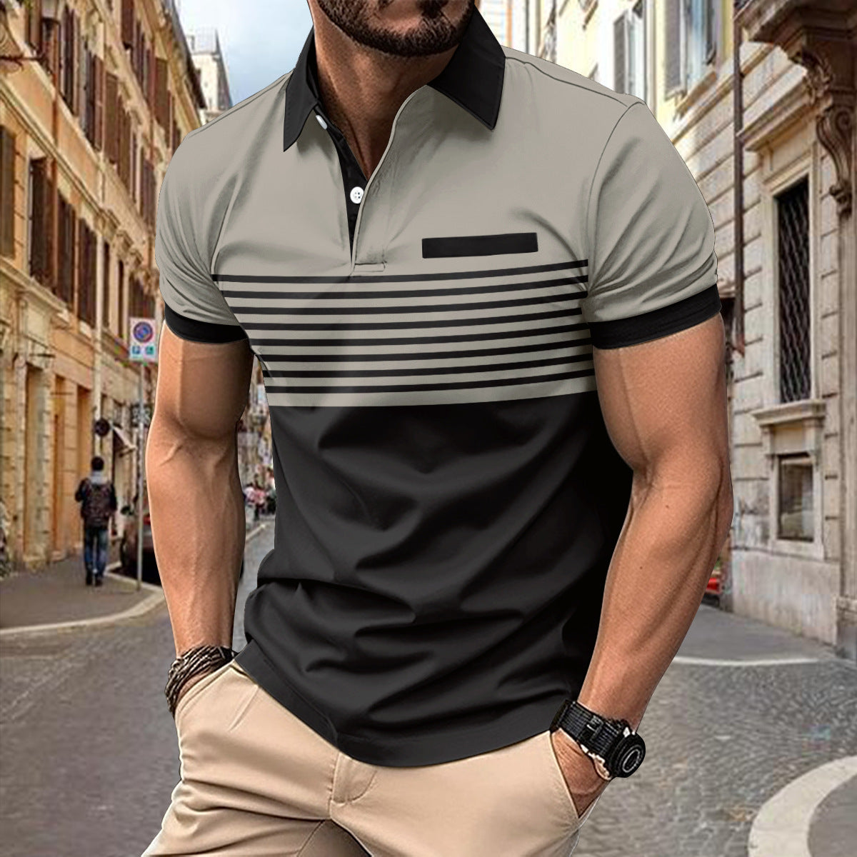 Men's Casual Striped Shirt