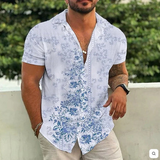 Men's Printed Fashion Short Sleeve Shirt