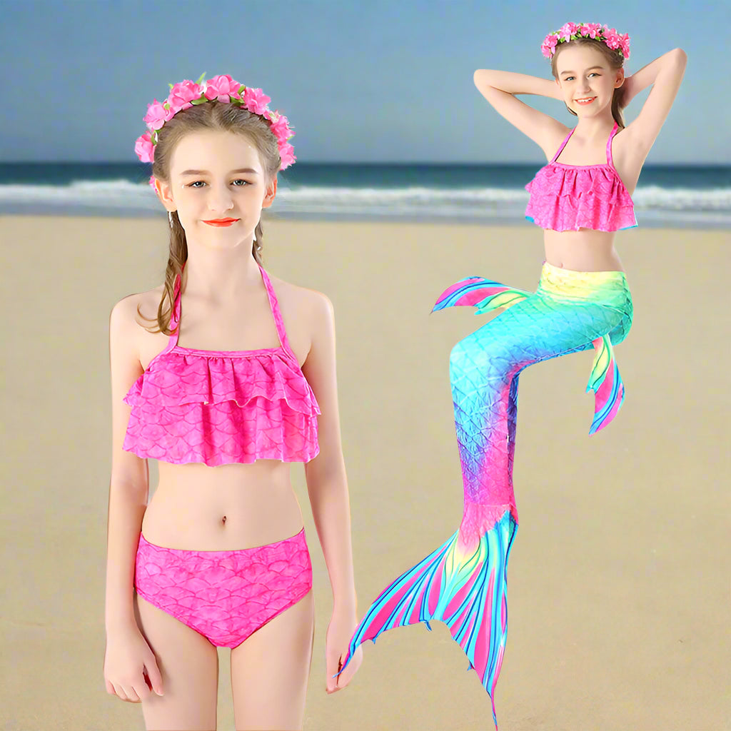 Girl's Mermaid Swimwear Bikini Clothing on hoozimstyle.com