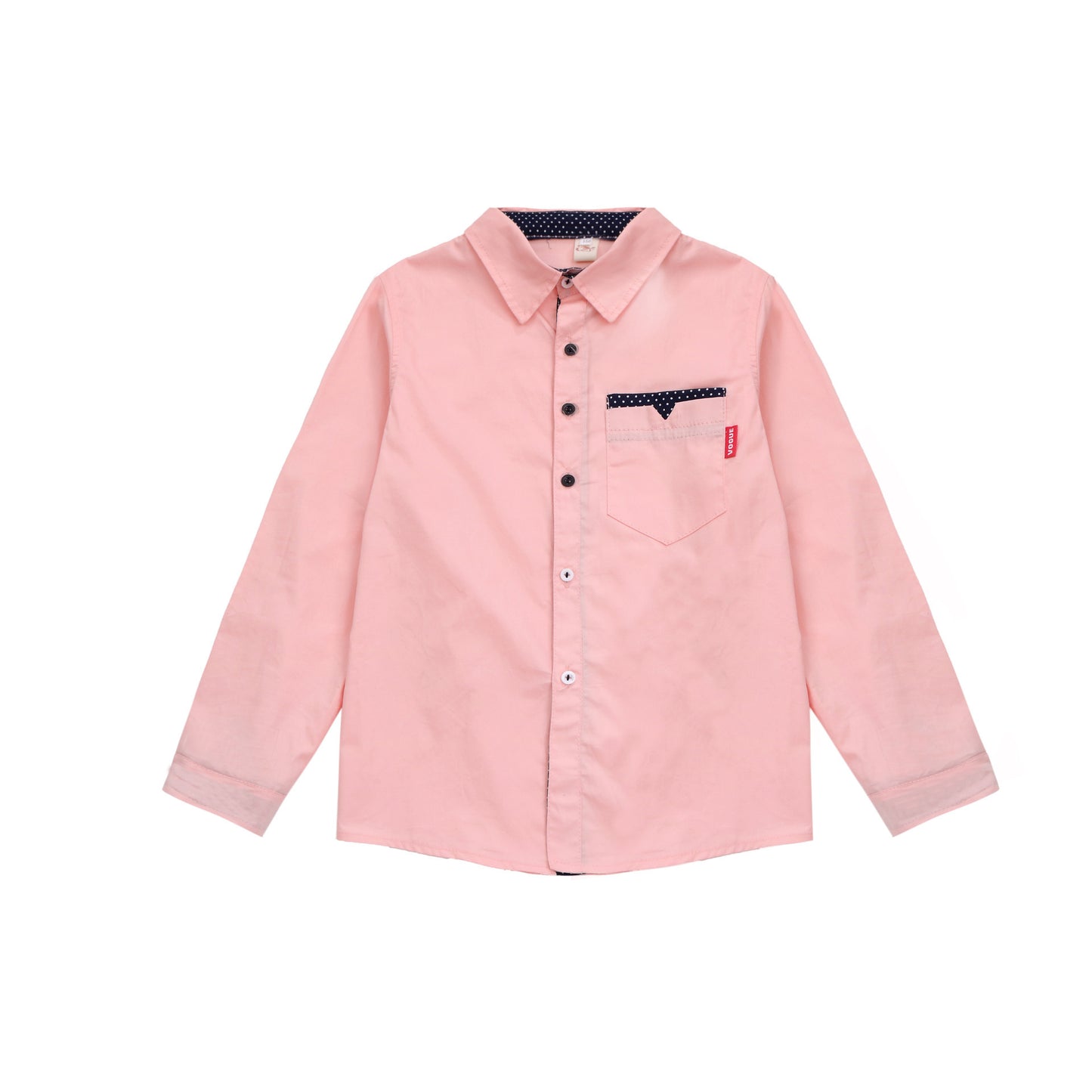 Boy's Lapel Polka Dot Shirt