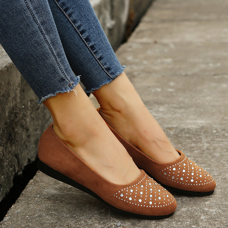 Rhinestones Casual Loafers