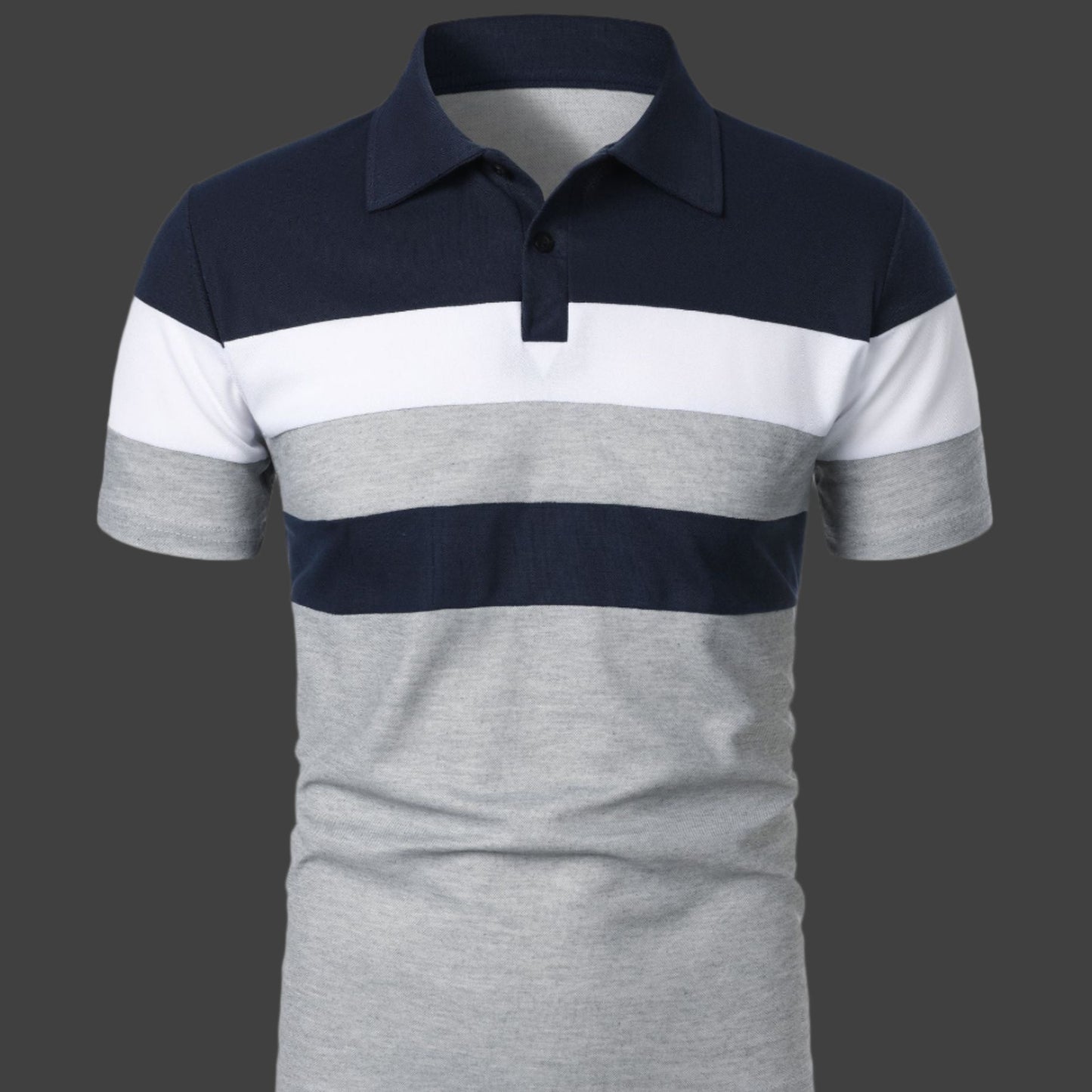 Men's Three Stripes Color Matching T-Shirt on hoozimstyle.com