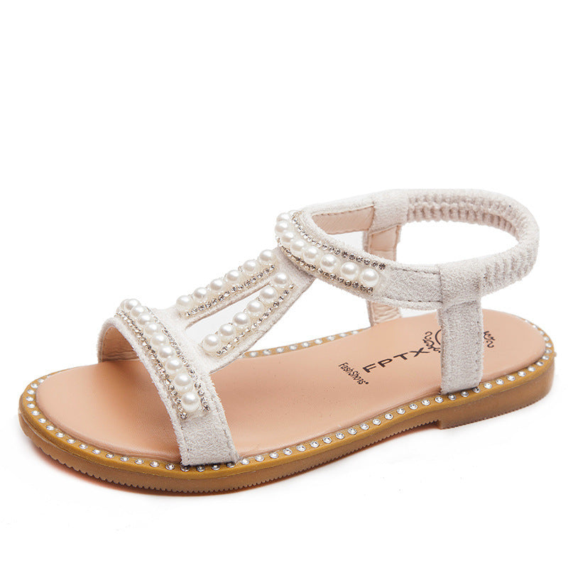 Girls Summer Pearl Sandals