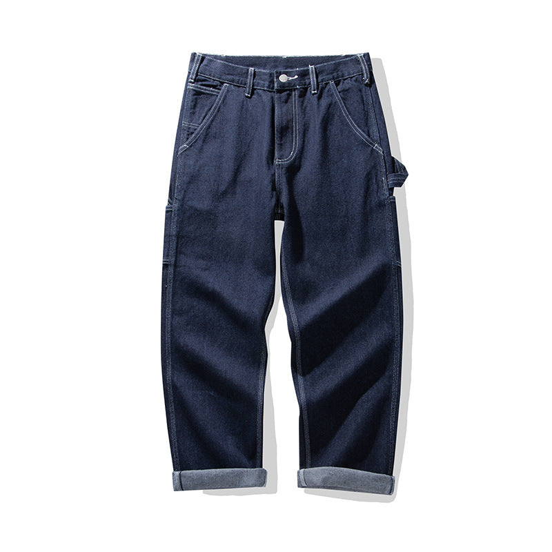 Men's Multi-pocket Striped Jeans