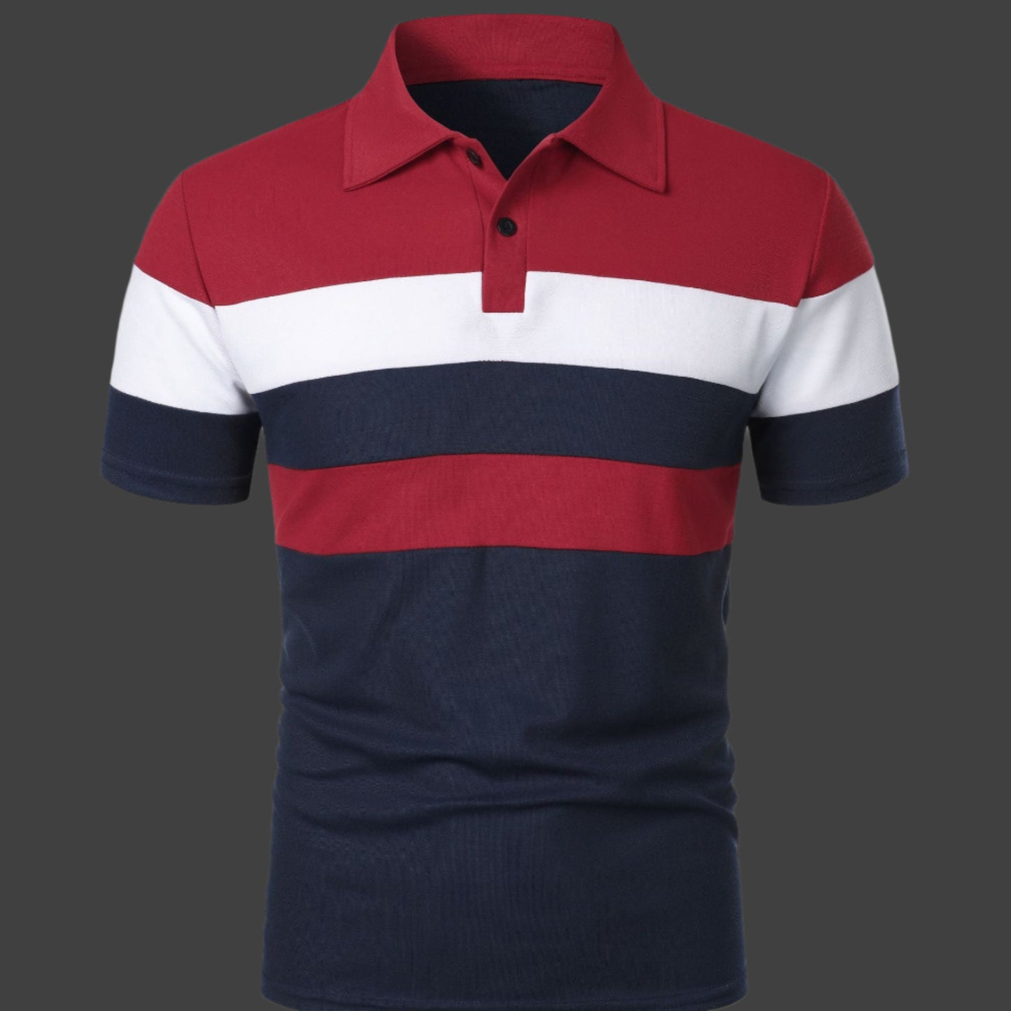 Men's Three Stripes Color Matching T-Shirt on hoozimstyle.com