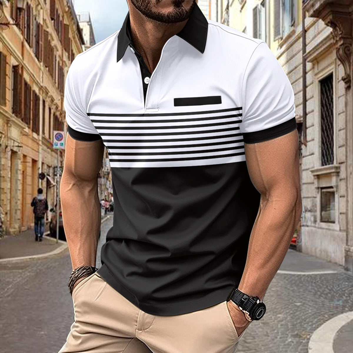 Men's Casual Striped Shirt