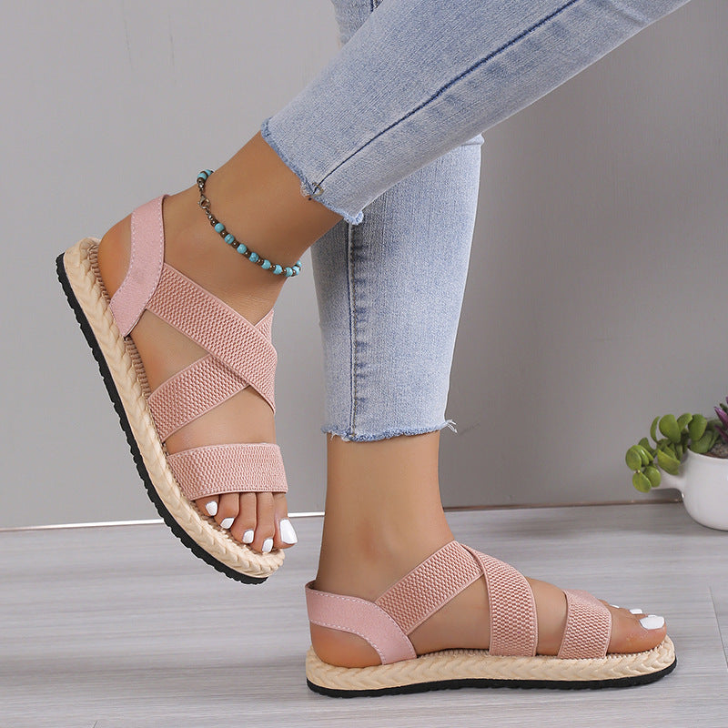 Flat Cross Roman Sandals