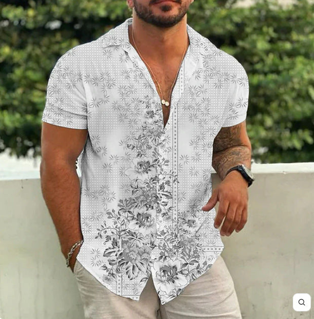 Men's Printed Fashion Short Sleeve Shirt