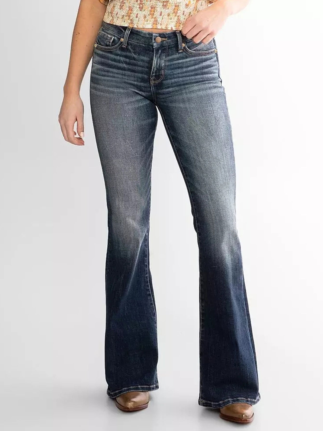 Ladies Retro Flared Jeans