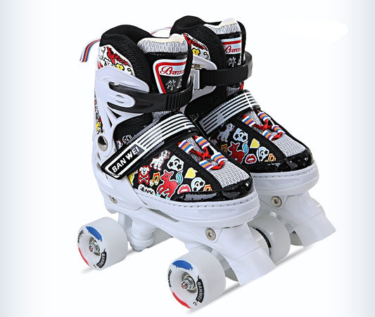 Children's Double-row Four-wheel Roller Skate Shoes