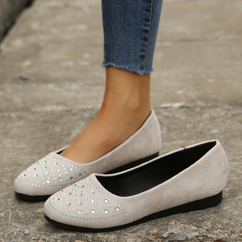 Rhinestones Casual Loafers