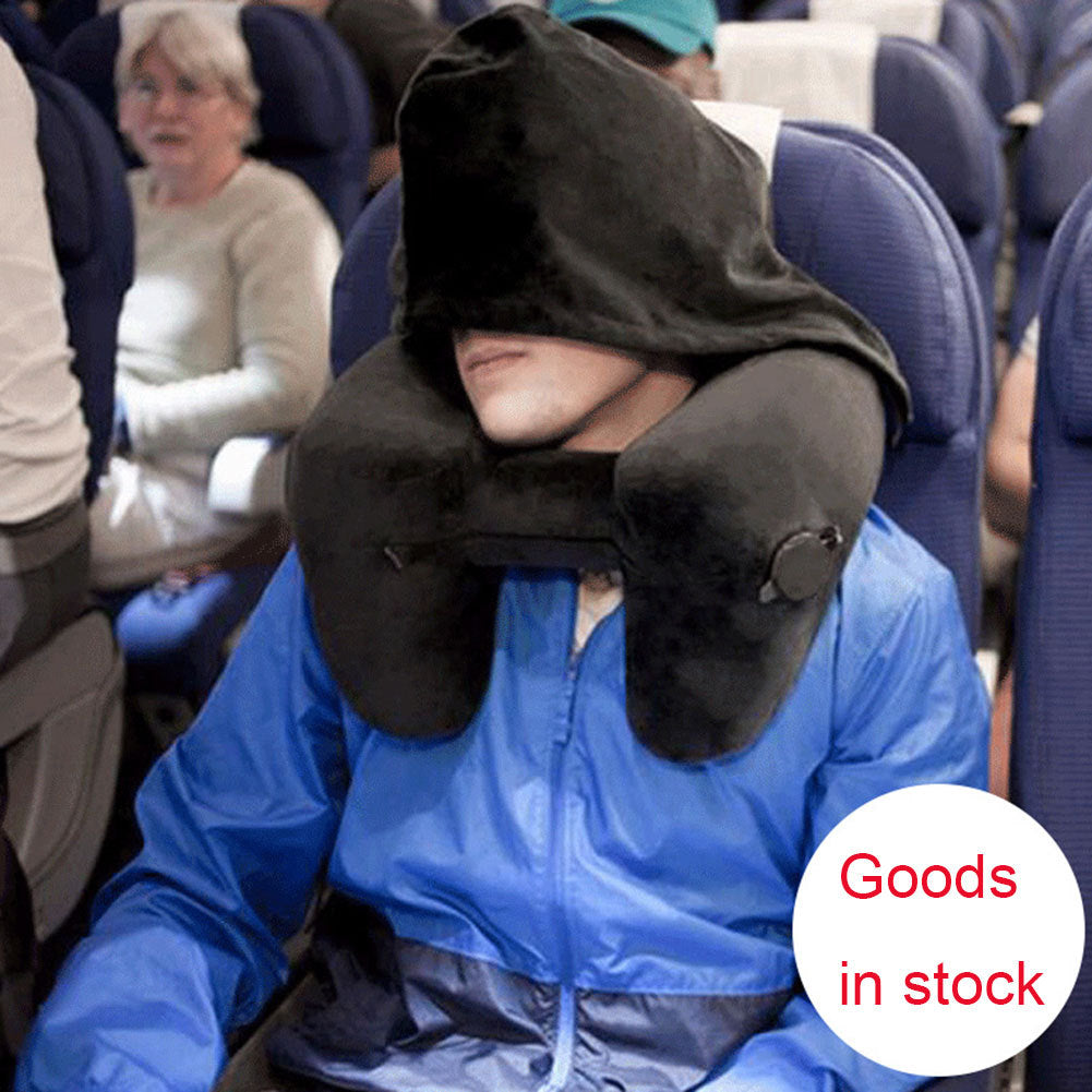 Travel Pillow Hooded H Shaped