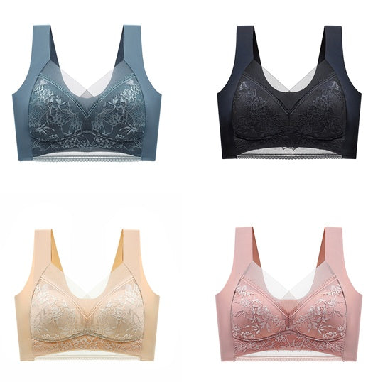 Seamless Ice Silk Push-up, Breathable Bra (4Pcs)