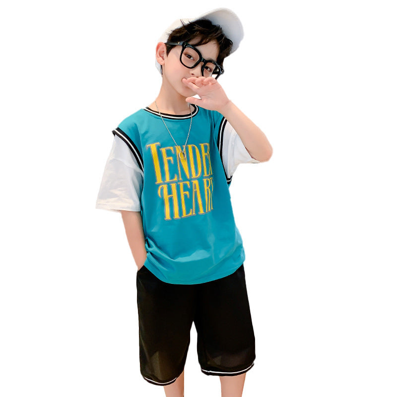 Boys Summer Short-sleeved Suit